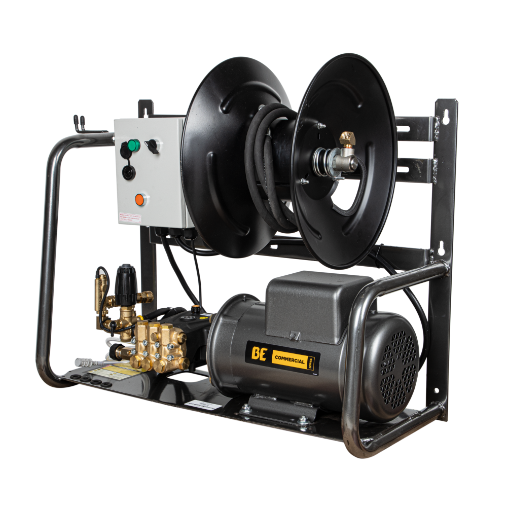 BE Power 2,000 PSI 4.0 GPM 5.0 HP Electric Pressure Washer with Baldor Motor and AR Triplex Pump - X-2050FW1A