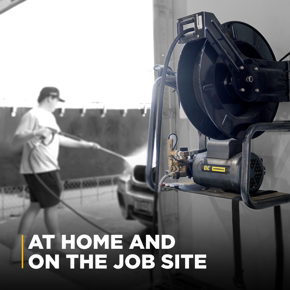 BE Power 3,000 PSI 4.0 GPM 7.5 HP Electric Pressure Washer with 7.5 HP - 3 Phase Baldor Motor and General Triplex Pump - X-2775FW3GENHT2