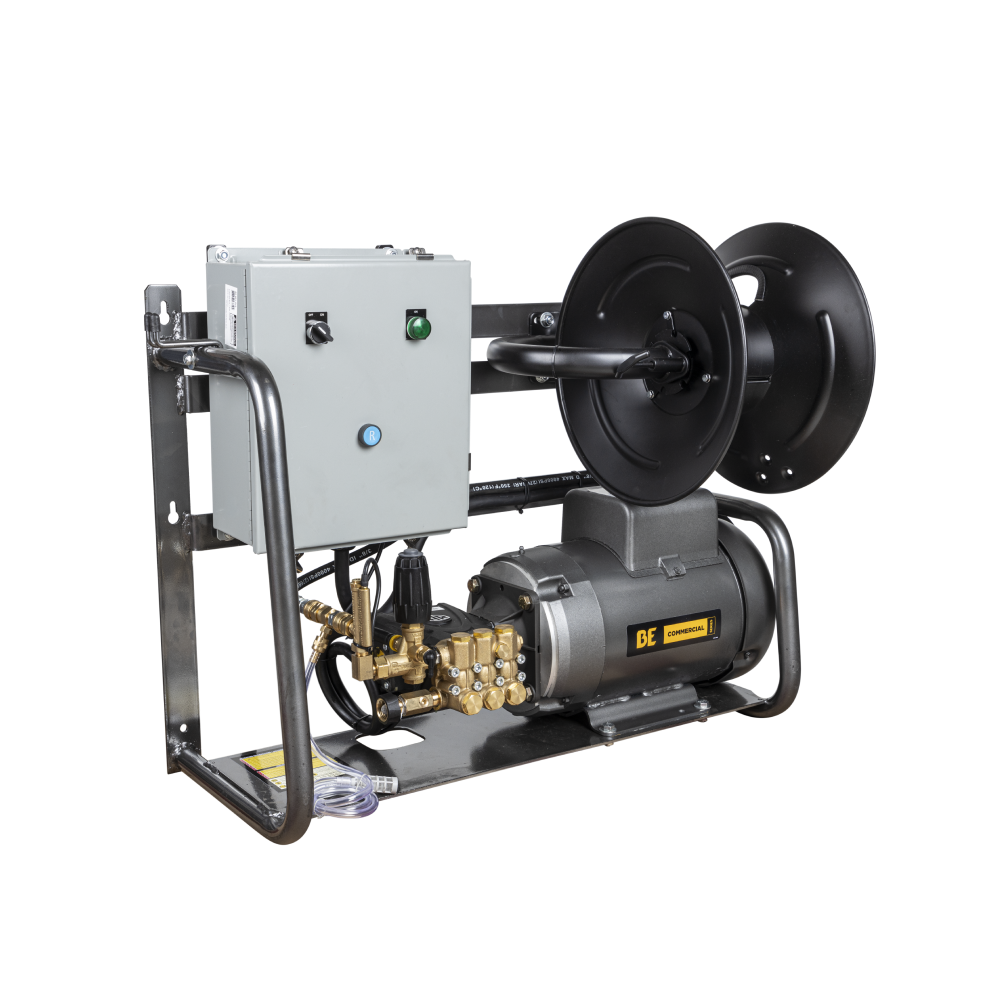 BE Power 3,000 PSI 4.0 GPM 7.5 HP Electric Pressure Washer with 7.5 HP - 3 Phase Baldor Motor and General Triplex Pump - X-2775FW3GENHT4