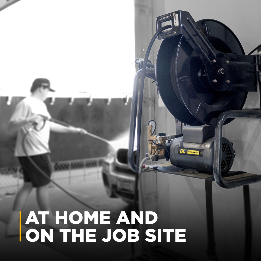 BE Power 3,200 PSI 4.0 GPM 10 HP Electric Pressure Washer with 10 HP - 3 Phase Baldor Motor and General Triplex Pump - X-3010FW3GENHT