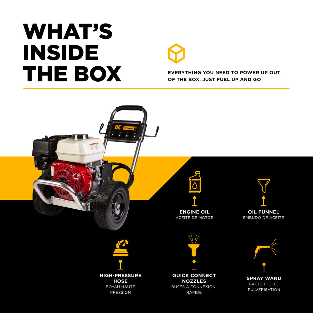 BE Power 3,100 PSI 3.1 GPM Cold Water Gas Pressure Washer - B3165HACS