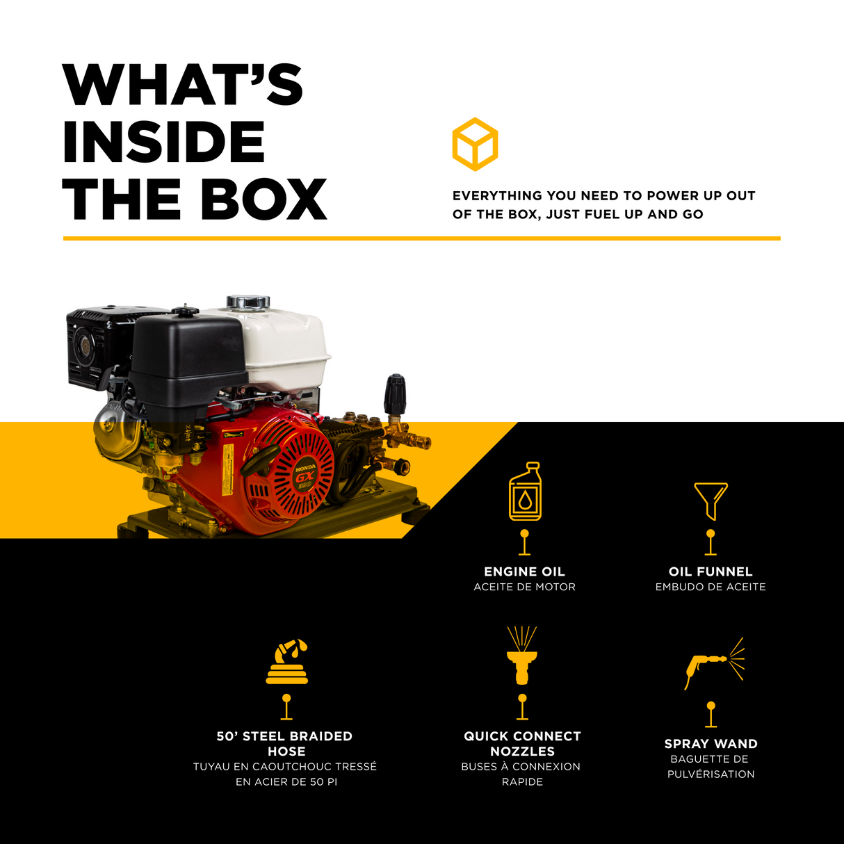 BE Power 3,200 PSI 5.2 GPM Truck Mount Cold Water Gas Pressure Washer - B3213HTBCS