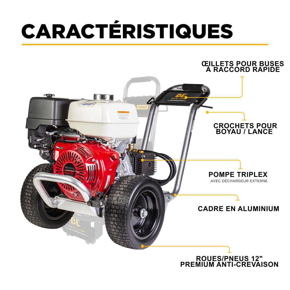 BE Power 4,200 PSI 4.2 GPM Cold Water Gas Pressure Washer - B4213HACS
