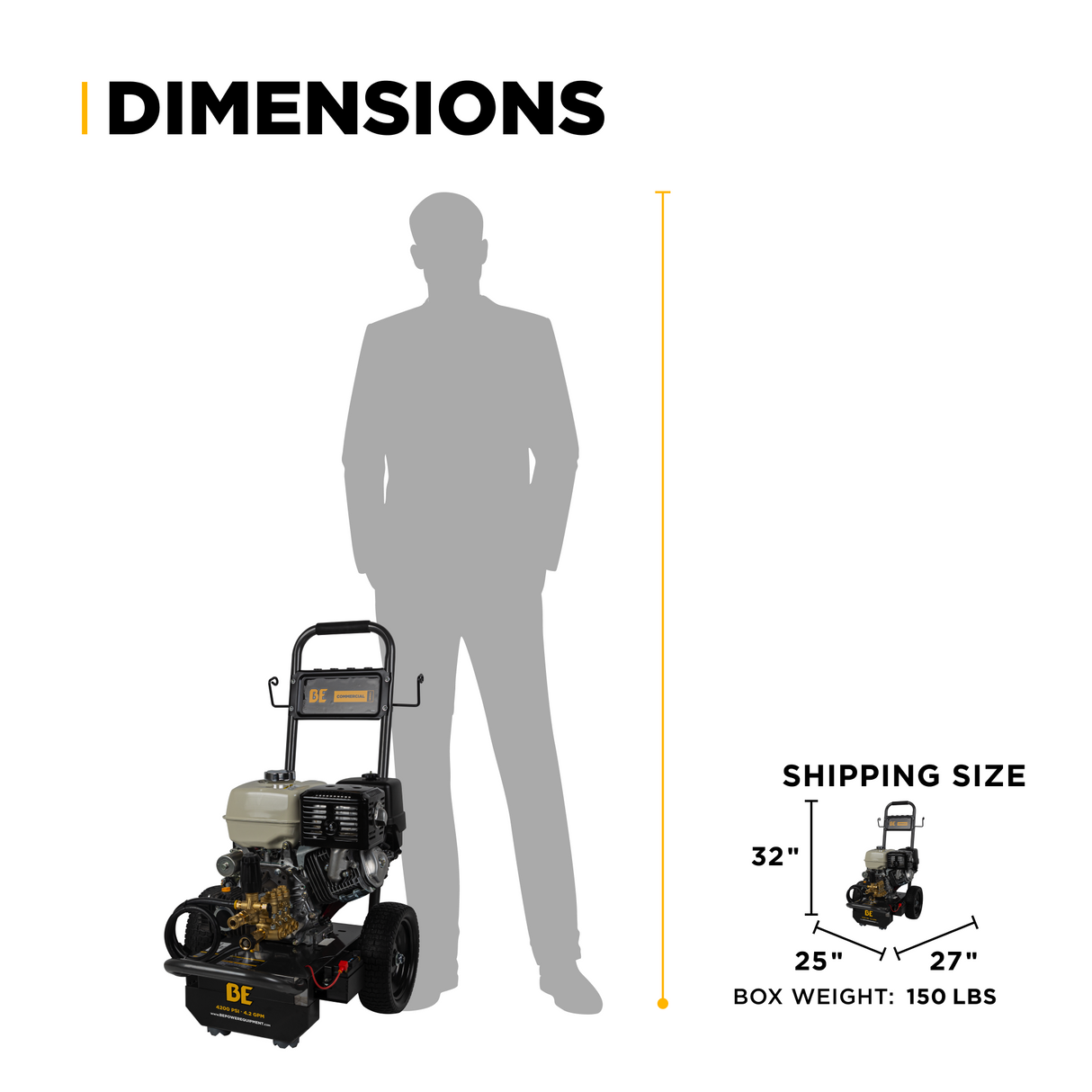 BE Power 4,200 PSI 4.2 GPM Cold Water Gas Pressure Washer - B4213HESCS