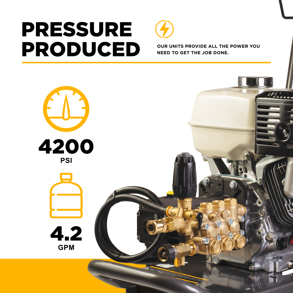BE Power 4,200 PSI 4.2 GPM Cold Water Gas Pressure Washer - B4213HGS