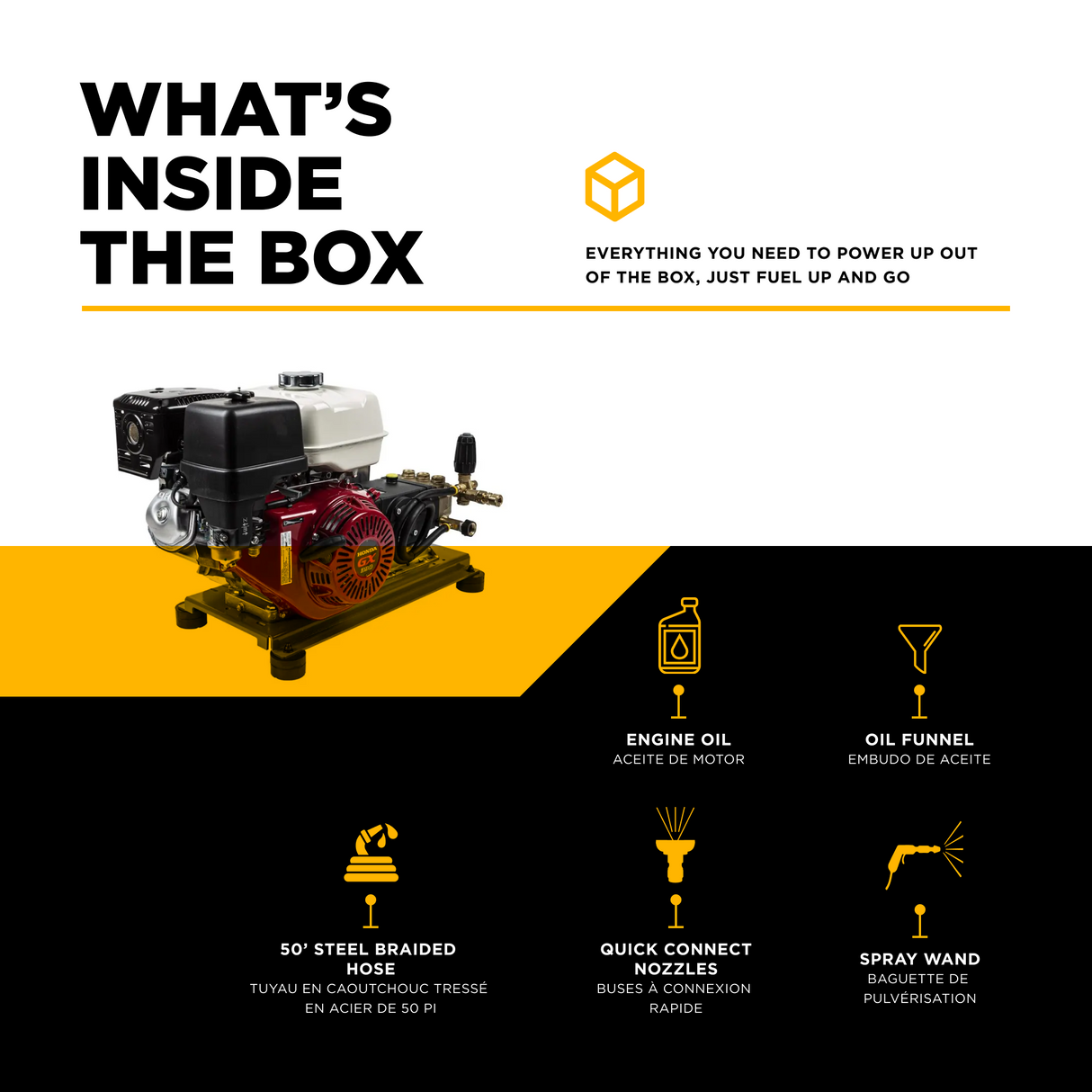 BE Power 4,200 PSI 4.2 GPM Truck Mount Cold Water Gas Pressure Washer - B4213HTBGS