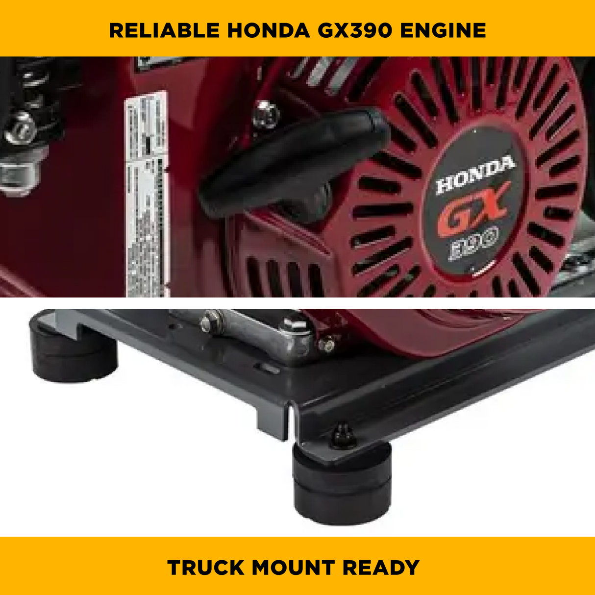 BE Power 4,200 PSI 4.2 GPM Truck Mount Cold Water Gas Pressure Washer - B4213HTBGS