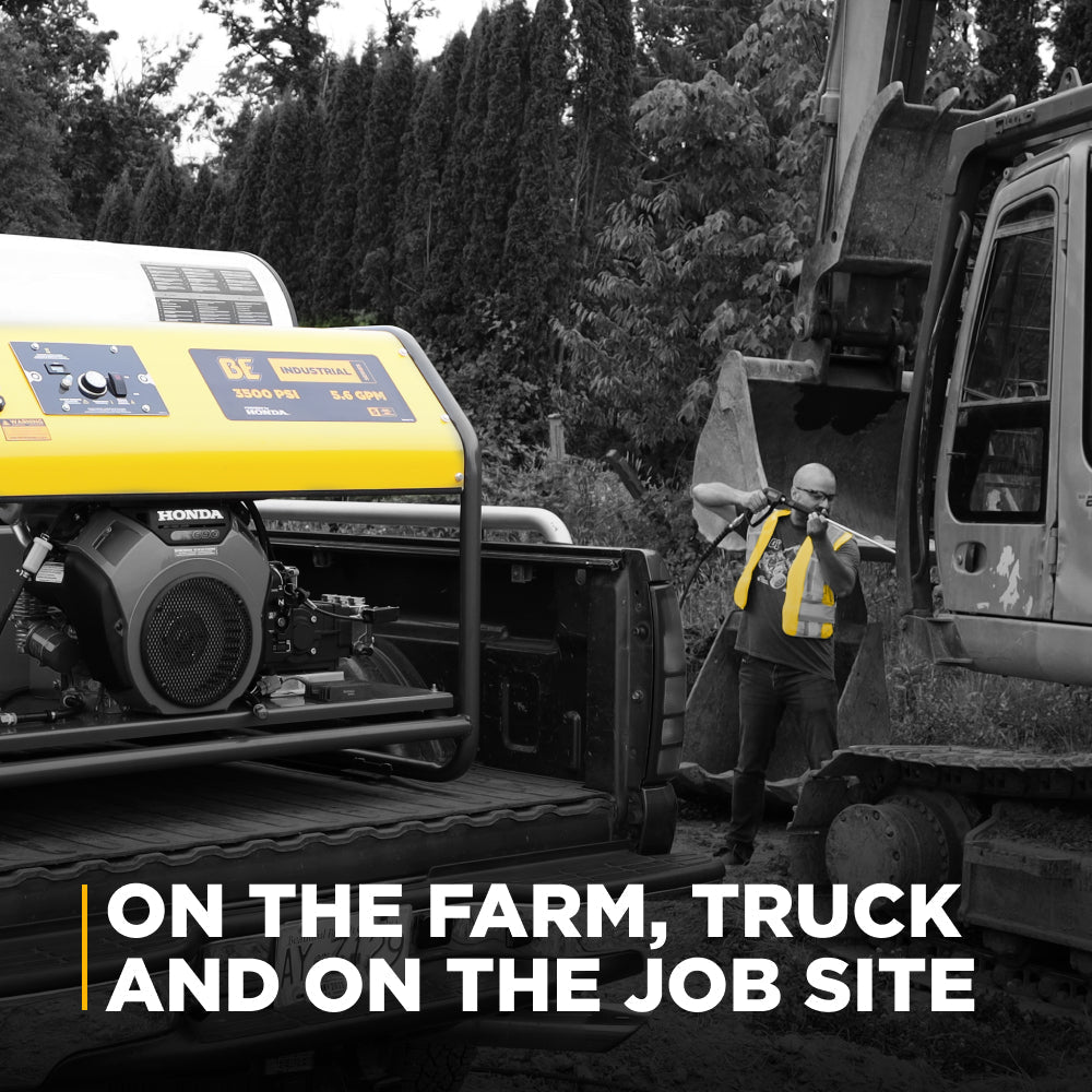 BE Power 3,500 PSI - 8.5 GPM Hot Water Pressure Washer Honda GX690 Engine and AR Triplex Pump - HW3524HA12V