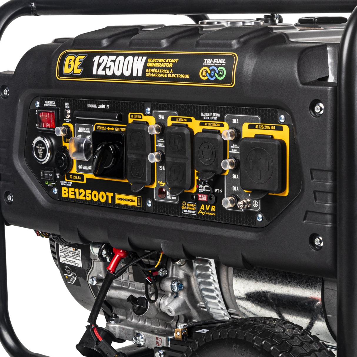 BE Power 12,500 Watt Tri-Fuel Generator - BE12500T