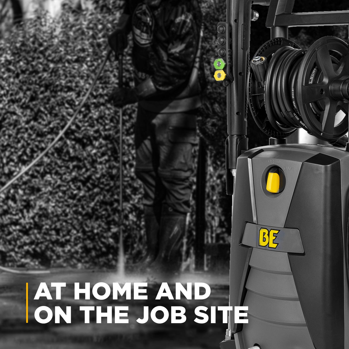 BE Power 2,150 PSI 1.6 GPM Electric Pressure Washer with Powerease Motor and AR Axial Pump - P2115EN