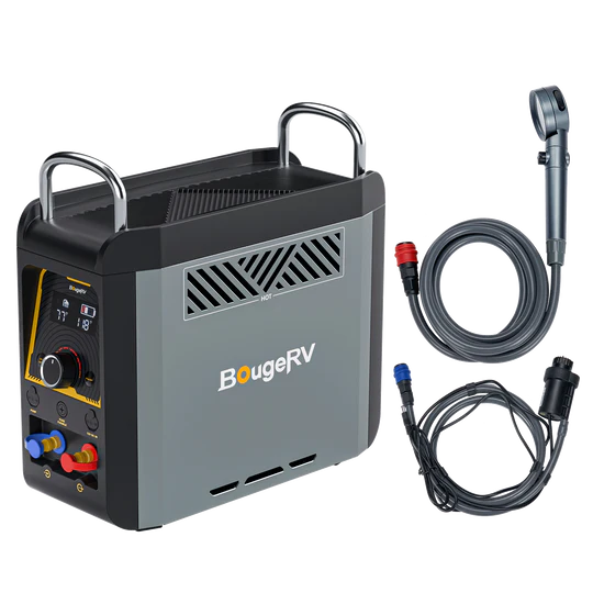Bougerv portable propane outdoor camping water heater