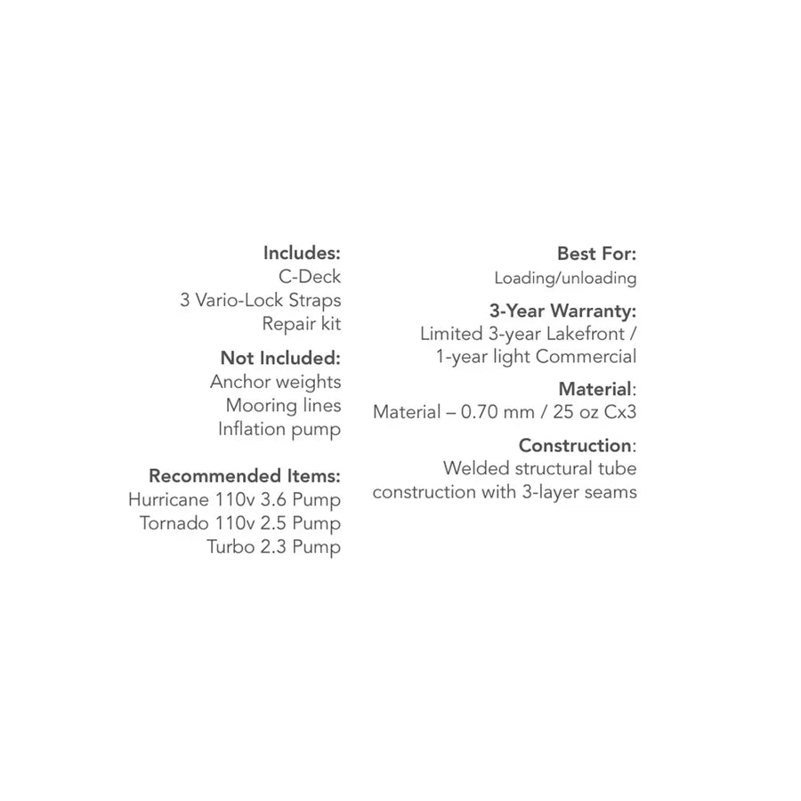 Aquaglide C-Deck Inflatable Boarding Platform for Aquapark Accessories