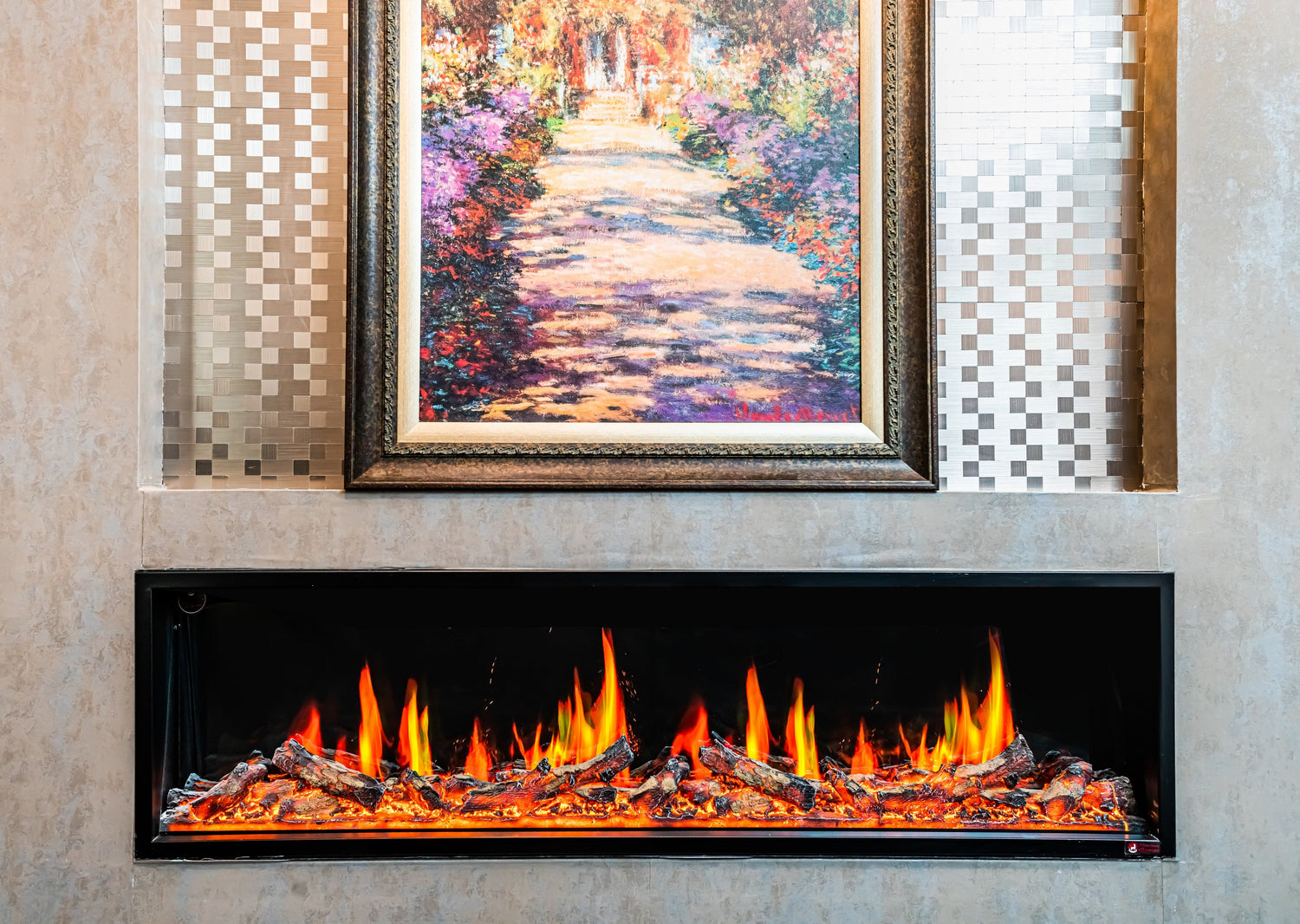 Litedeer Homes Alpine Series 50-Inch Ultra-Slim Electric Fireplace with App (Model: ZEF50VL)