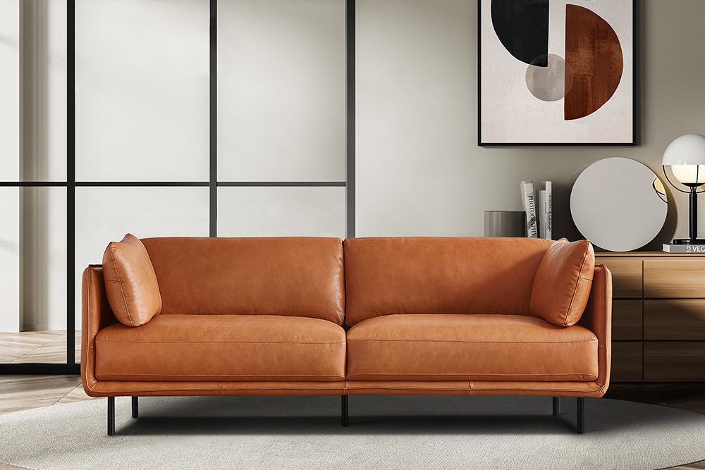 Valencia Chloe Contemporary Italian Nappa 11000 Leather Sofa