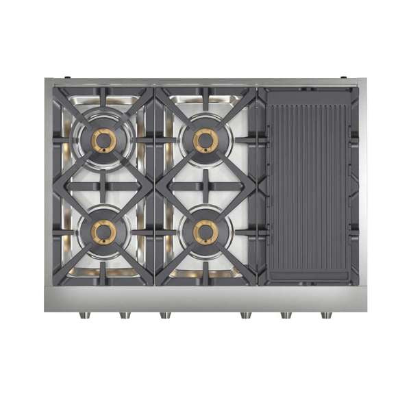 FORNO Spezia 36" Gas Rangetop with 6 Sealed Burners in Stainless Steel, FCTGS5751-36
