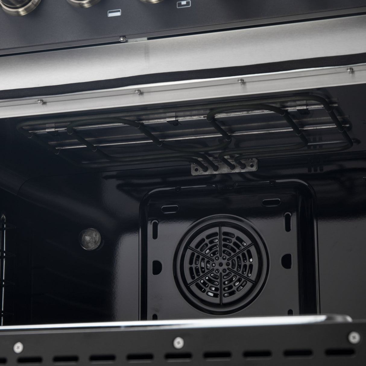 FORNO Galiano 36" 5.36 cu. ft. Dual Fuel Range with 6 Sealed Burners in Black with Antique Brass Accents, FFSGS6156-36BLK