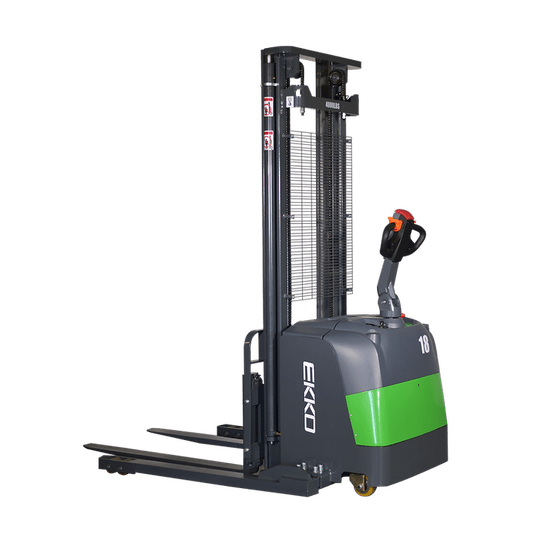 Ekko EB18C-118Li 4000 lb Full Powered Lithium Straddle Stacker
