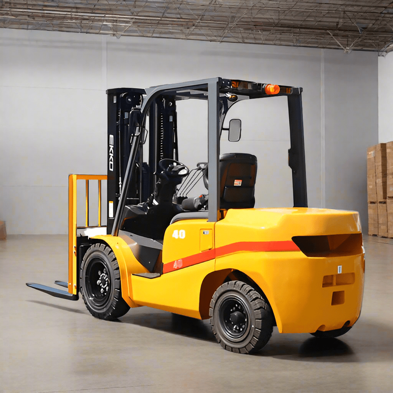 Ekko EK30D Forklift with solid pneumatic tires 6000 lbs., cap.
