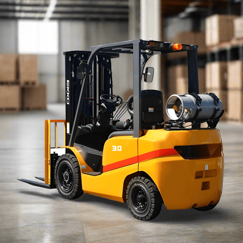 Ekko EK30TLP Forklift with solid pneumatic tires 6000 lbs., cap.