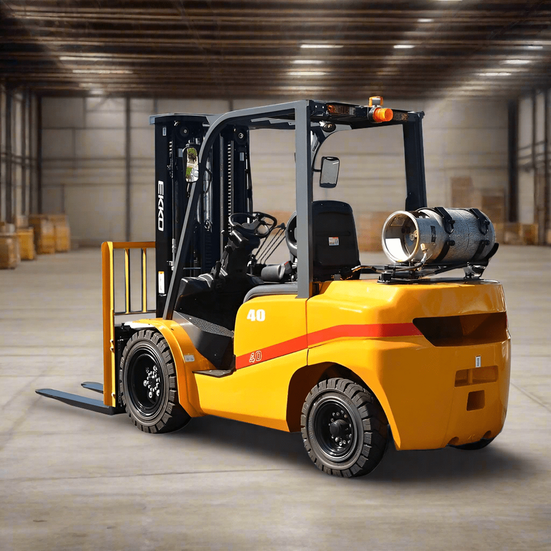 Ekko EK40TLP Forklift with solid pneumatic tires 8500 lbs., cap.