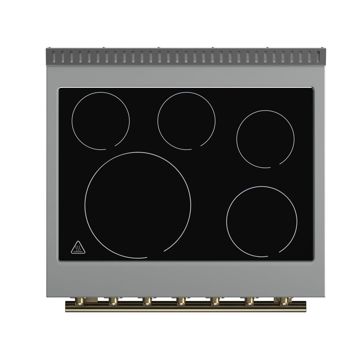 FORNO Paolo 30" 4.38 cu. ft. Freestanding Electric Range in Black with Antique Brass Handles, FFSEL6011-30BLK