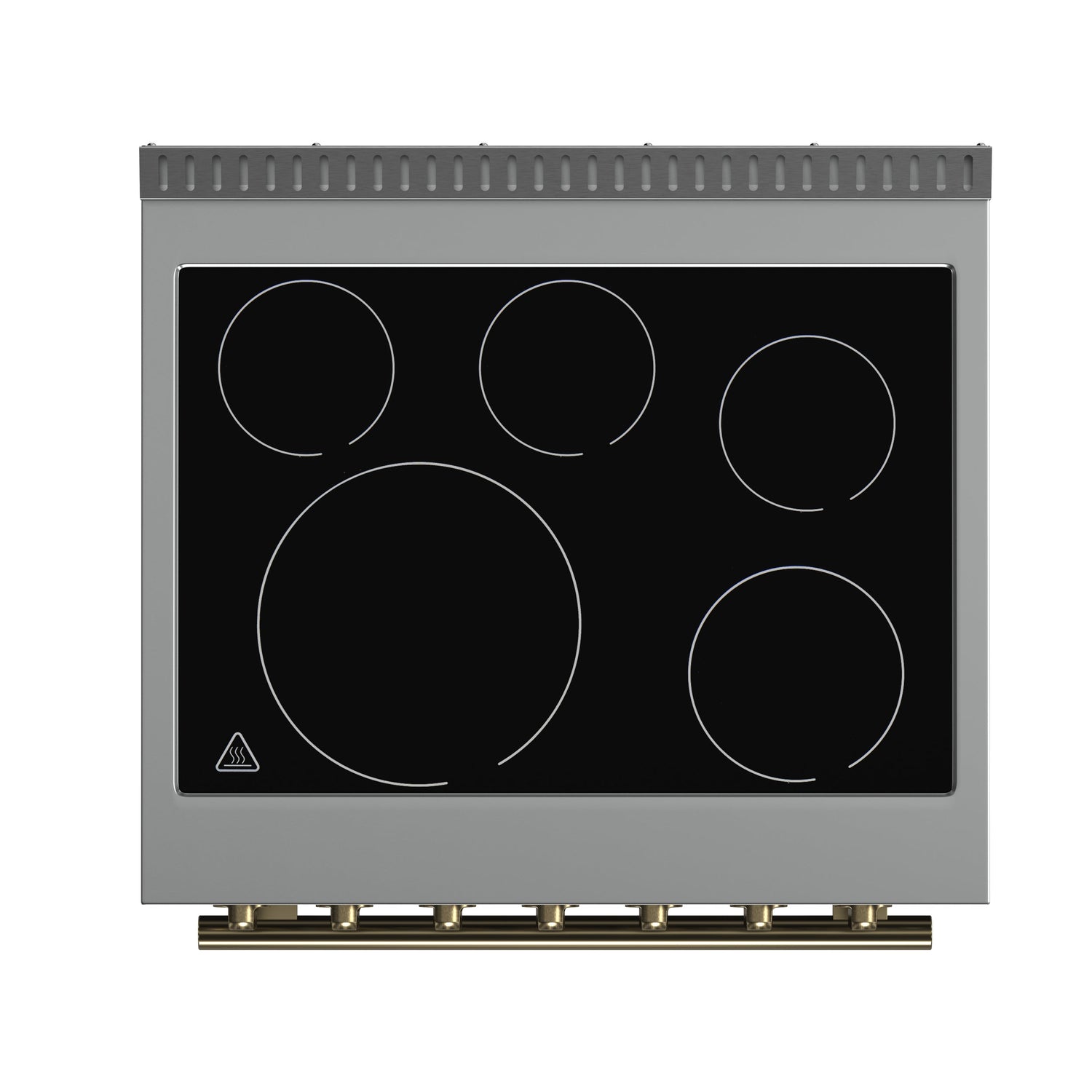 FORNO Paolo 30" 4.38 cu. ft. Freestanding Electric Range in Black with Antique Brass Handles, FFSEL6011-30BLK