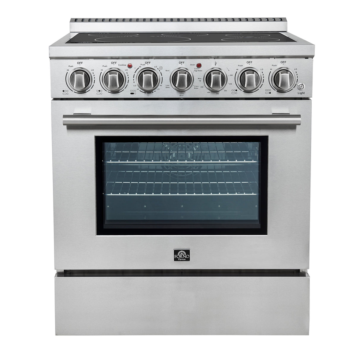 FORNO Paolo 30" 4.38 cu. ft. Freestanding Electric Range in Stainless Steel, FFSEL6011-30