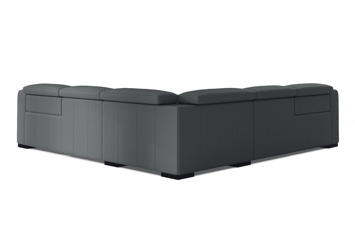 Ellie Leather Corner Sectional Sofa