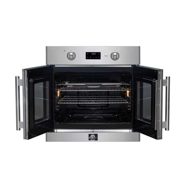 FORNO Asti 30" 3.58 cu. ft. French Door Electric Wall Oven with Air Fry, Self-Clean and Sous Vide, FBOEL1333-30