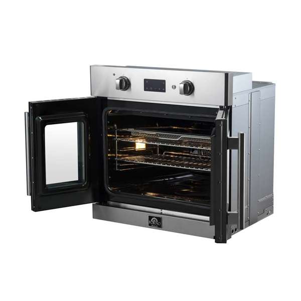 FORNO Asti 30" 3.58 cu. ft. French Door Electric Wall Oven with Air Fry, Self-Clean and Sous Vide, FBOEL1333-30