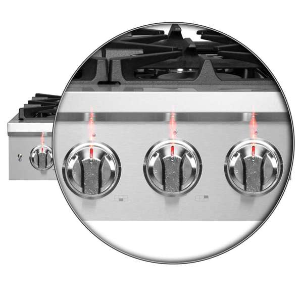 FORNO Spezia 36" Gas Rangetop with 6 Sealed Burners in Stainless Steel, FCTGS5751-36