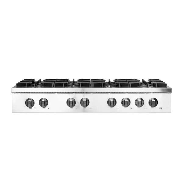FORNO Cossato 48" Gas Rangetop with 8 Sealed Burners in Stainless Steel, FCTGS5737-48