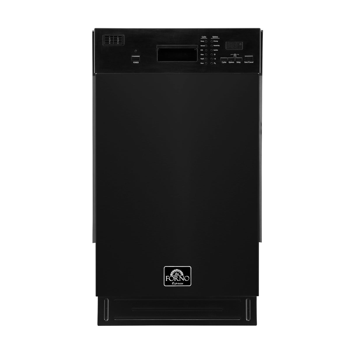 FORNO Polo 18" Built-in Dishwasher in Black, FDWBI8041-18BLK