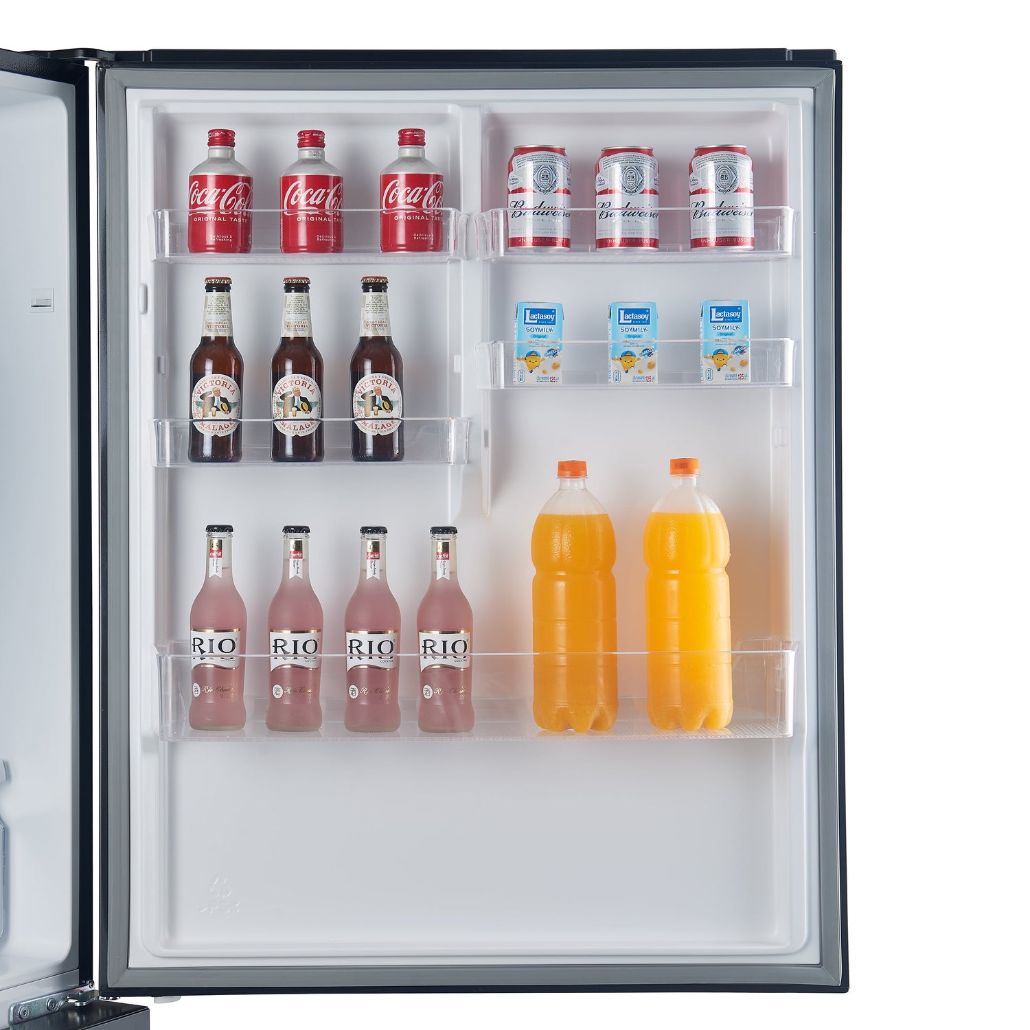 FORNO Espresso Milano 31" 17.2 cu. ft. Right Swing Refrigerator and Bottom Freezer in Black with Silver Handles, FFFFD1785-31BLK