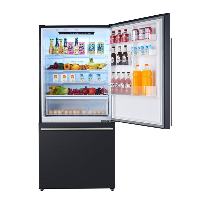 FORNO Espresso Package - 30" Electric Range, Refrigerator and Dishwasher in Black with Silver Handles