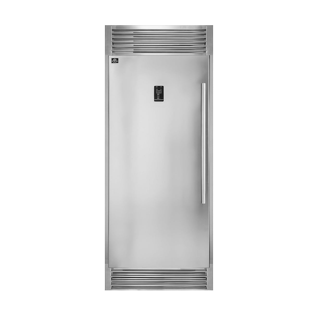 FORNO Rizzuto 32" 13.8 cu. ft. Left Hand Swing Dual Zone Refrigerator/Freezer in Stainless Steel with Grill Trim Kit, FFFFD1933-32LS