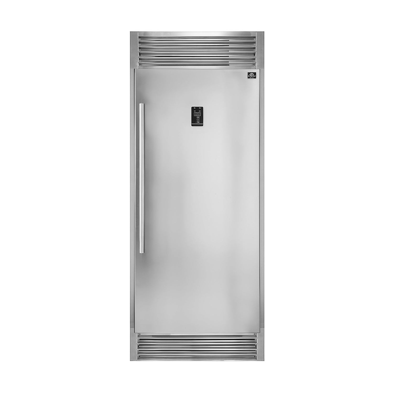 FORNO Rizzuto 32″ 13.8 cu. ft. Right Hand Swing Dual Zone Refrigerator/Freezer in Stainless Steel with Grill Trim Kit, FFFFD1933-32RS