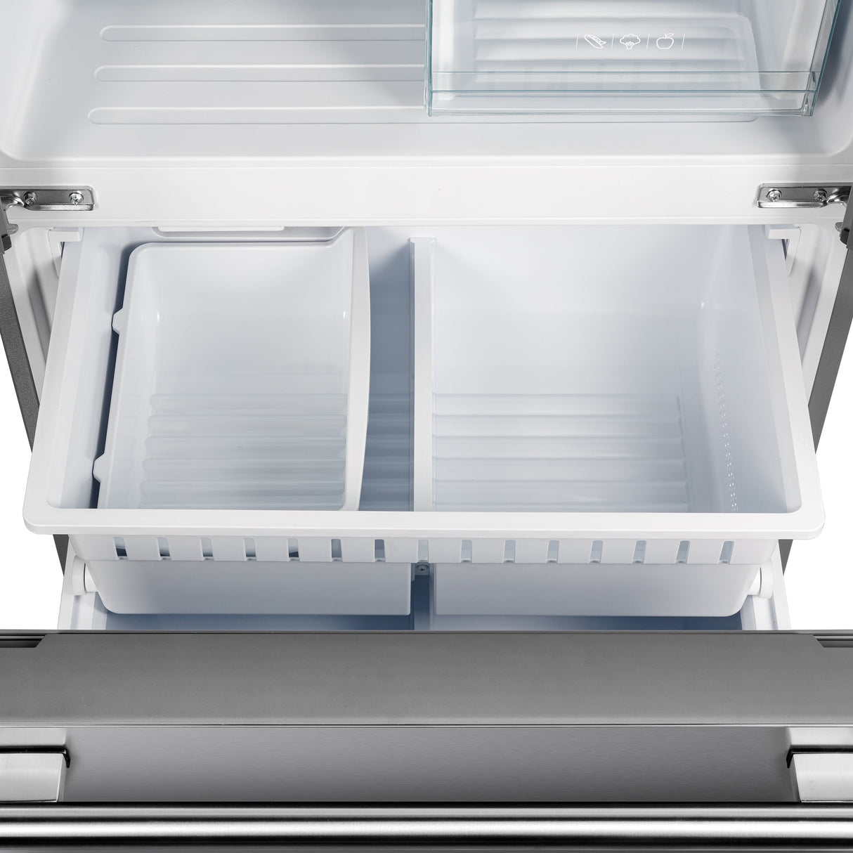 FORNO Gallipoli 35" 17.5 cu. ft. French Door Built-In Refrigerator in Stainless Steel with Ice Maker and Grill Trim Kit, FFFFD1974-35SG