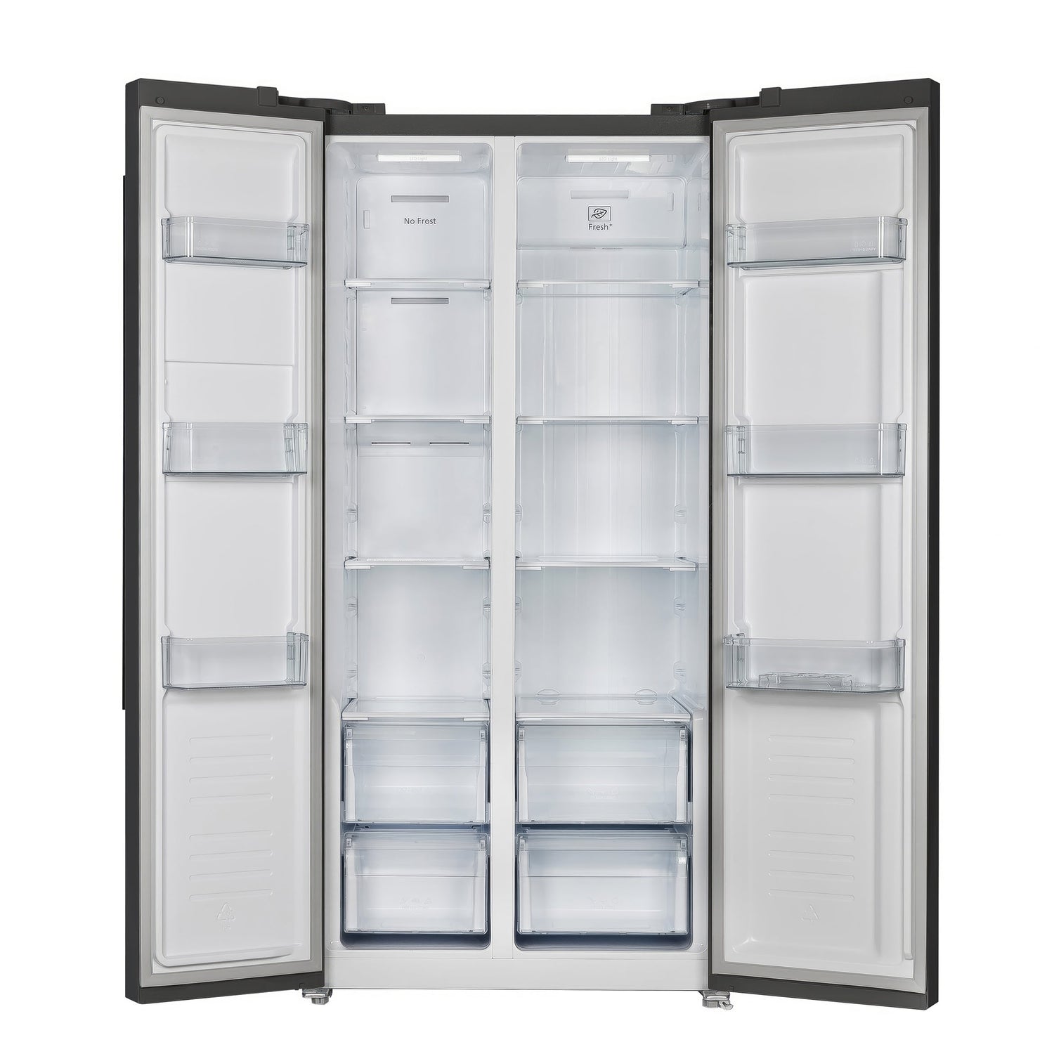 FORNO Espresso Salerno 33" 15.6 cu. ft. Refrigerator in Black with Silver Handles, FFRBI1805-33BLK