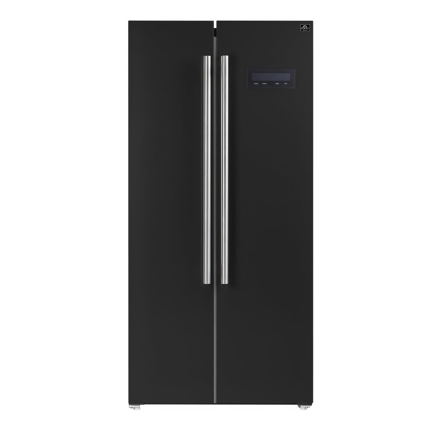 FORNO Espresso Salerno 33" 15.6 cu. ft. Refrigerator in Black with Silver Handles, FFRBI1805-33BLK