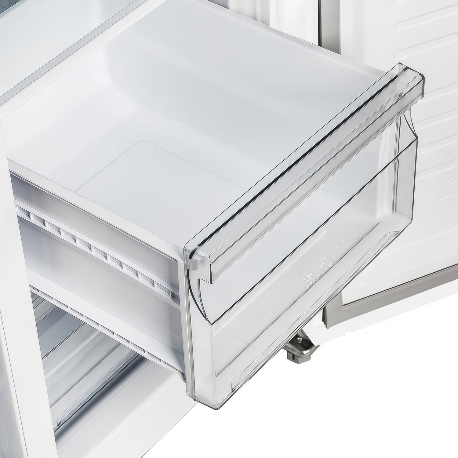 FORNO Espresso Salerno 33" 15.6 cu. ft. Refrigerator in White with Silver Handles, FFRBI1805-33WHT