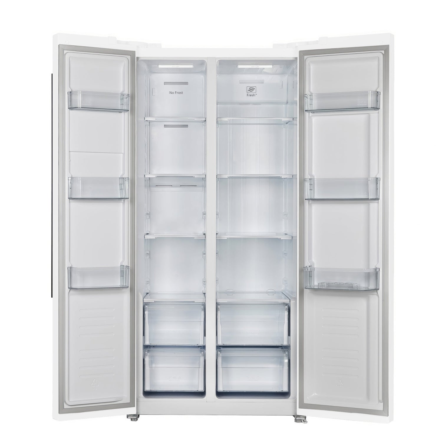 FORNO Espresso Salerno 33" 15.6 cu. ft. Refrigerator in White with Silver Handles, FFRBI1805-33WHT