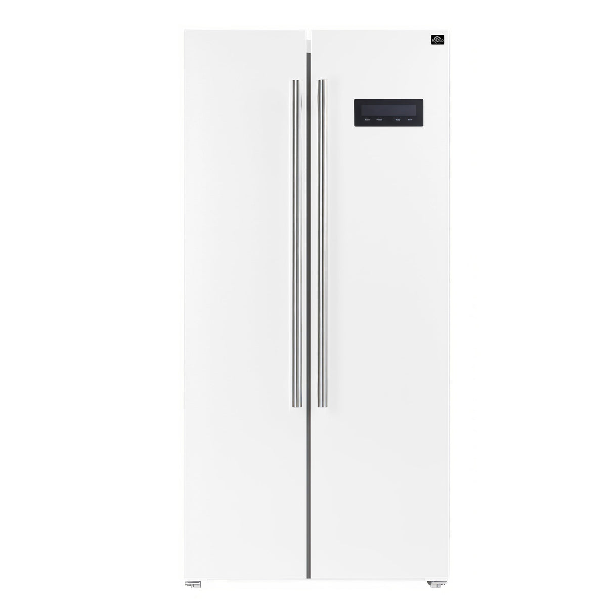 FORNO Espresso Salerno 33" 15.6 cu. ft. Refrigerator in White with Silver Handles, FFRBI1805-33WHT