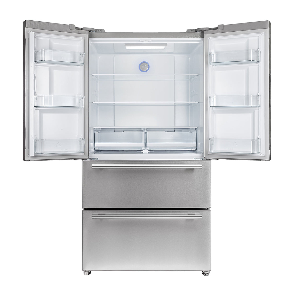 FORNO Moena 36" 19.2 cu. ft. French Door Built-In Refrigerator in Stainless Steel with Ice Maker, FFRBI1820-36SB