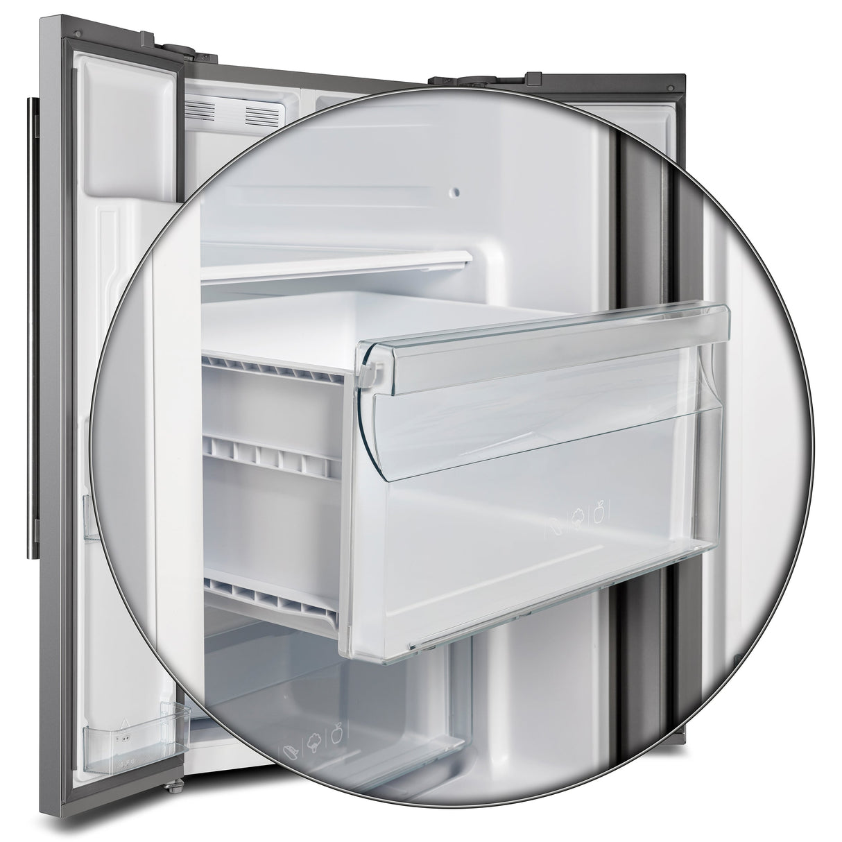 FORNO Salerno 36" 20 cu. ft. Side-by-Side Built-In Refrigerator with Water and Ice Dispenser, FFRBI1844-36SB