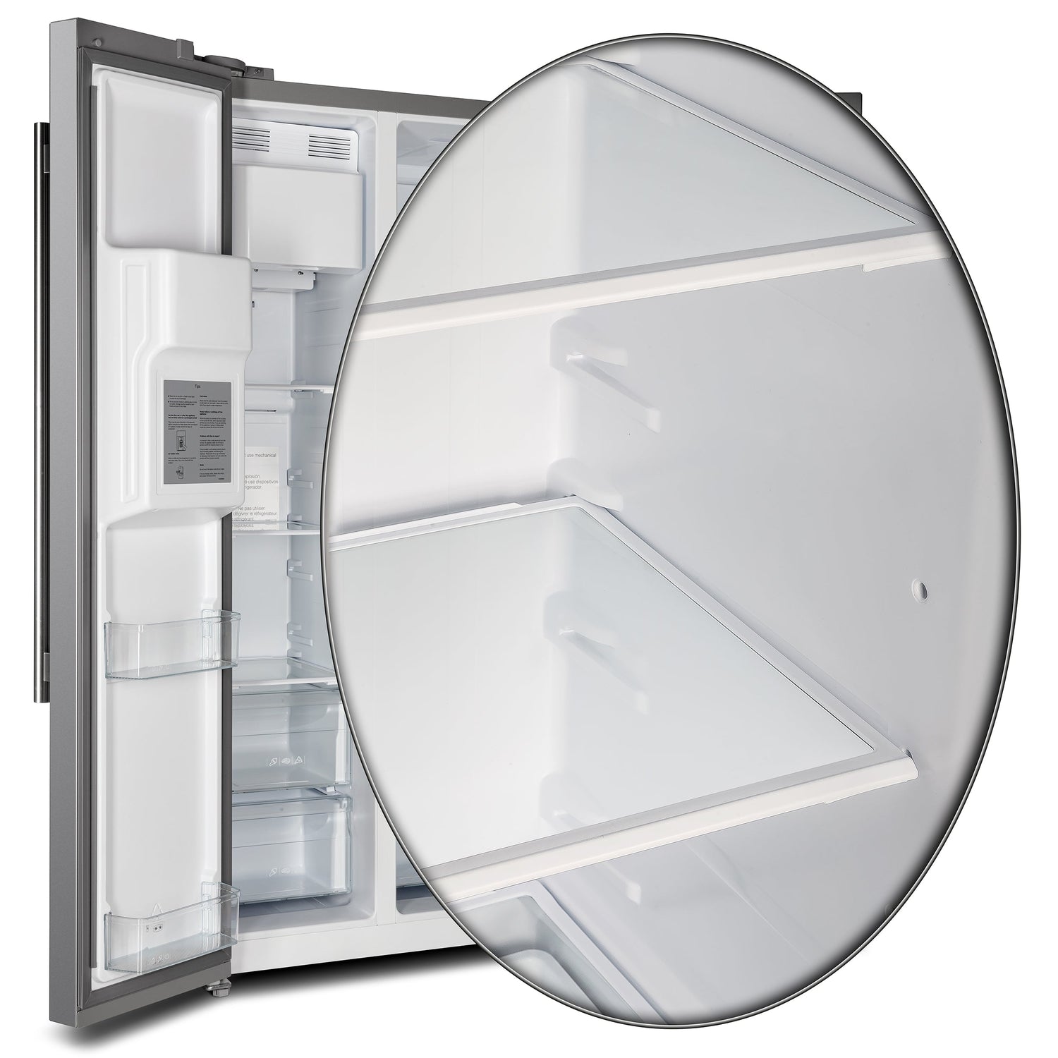 FORNO Salerno 36" 20 cu. ft. Side-by-Side Built-In Refrigerator with Water and Ice Dispenser, FFRBI1844-36SB