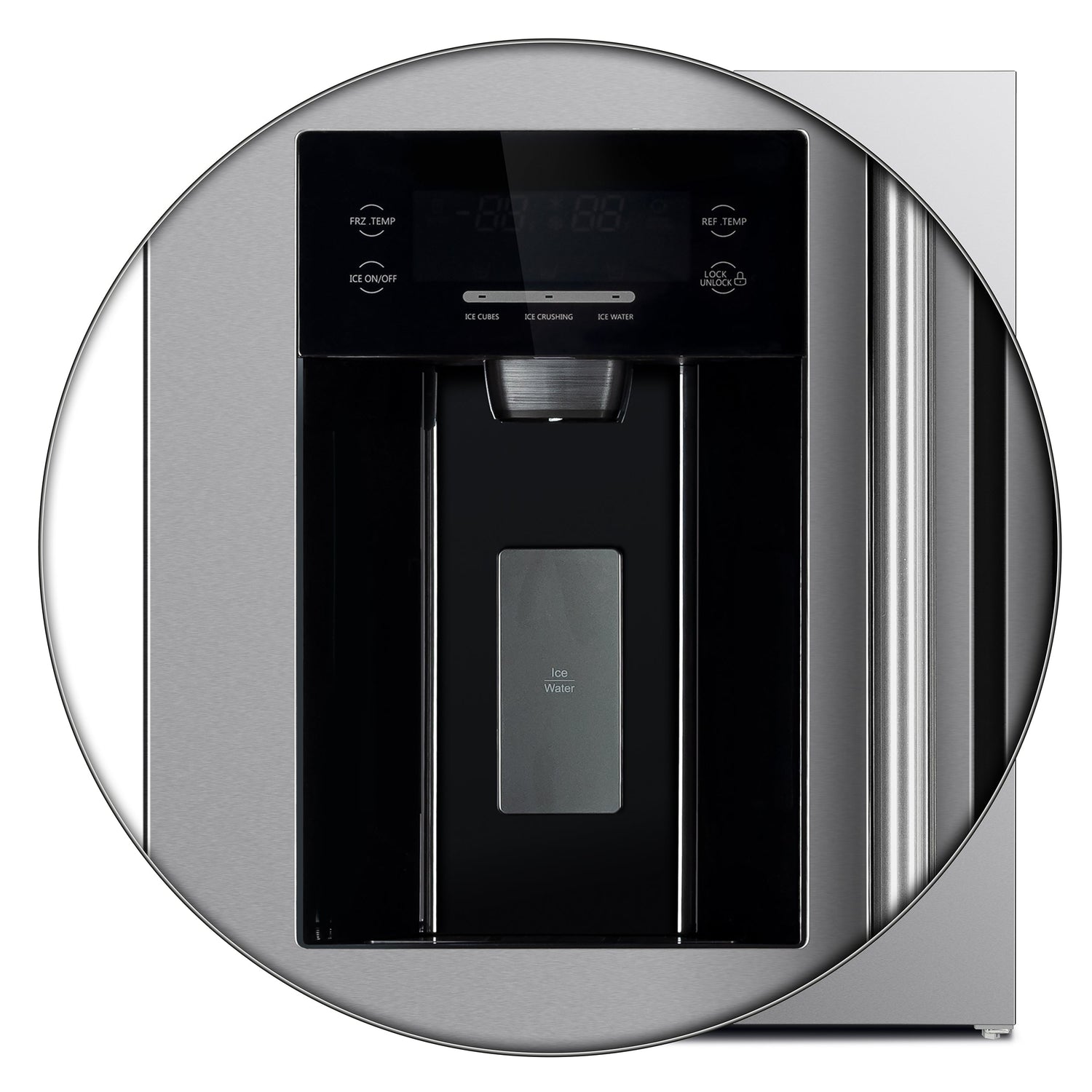 FORNO Salerno 36" 20 cu. ft. Side-by-Side Built-In Refrigerator with Water and Ice Dispenser, FFRBI1844-36SB