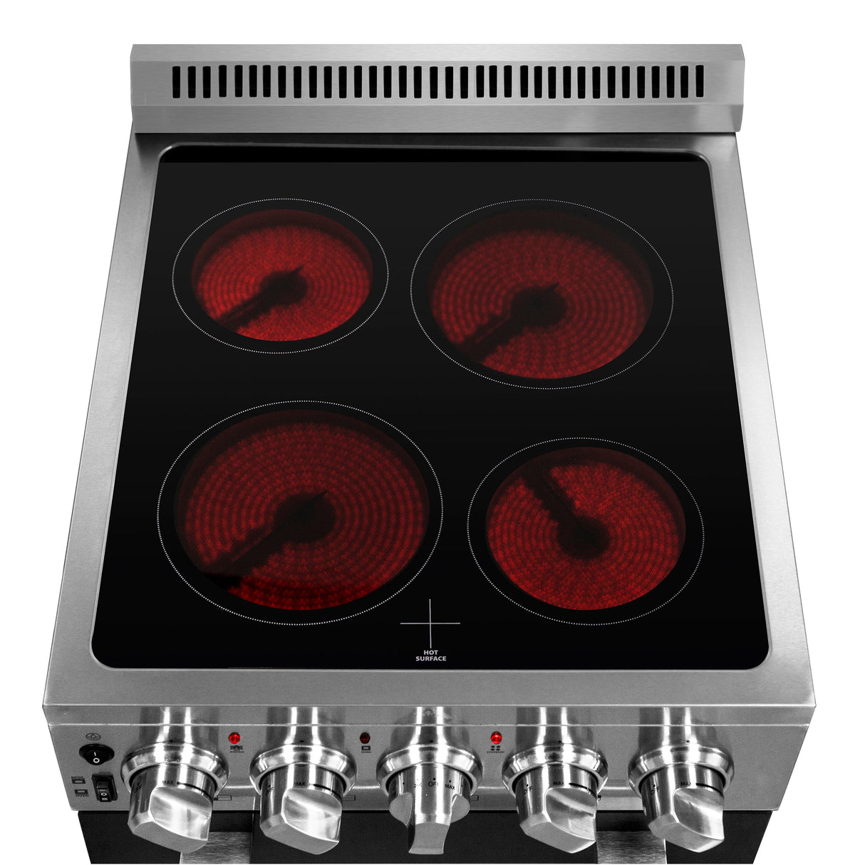 FORNO Pallerno 20" 2.05 cu.ft. Freestanding Electric Range with 4 Elements in Stainless Steel, FFSEL6052-20