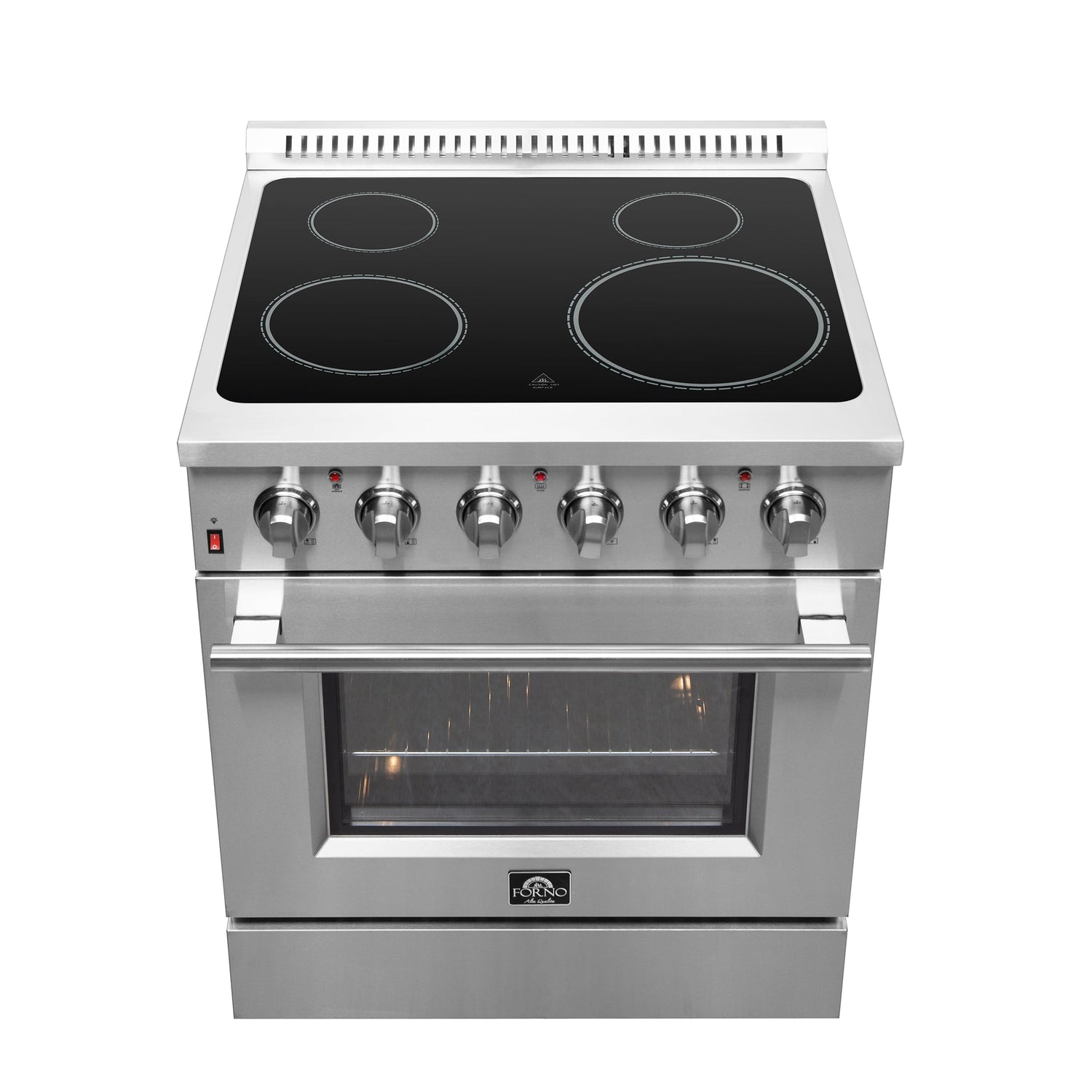 FORNO Galiano 30" 4.32 cu. ft. Freestanding Electric Range with 4 Elements in Stainless Steel, FFSEL6083-30