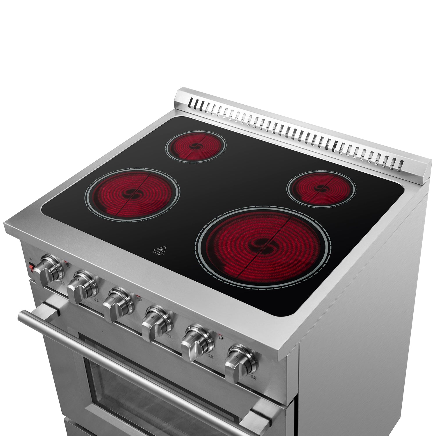 FORNO Galiano 30" 4.32 cu. ft. Freestanding Electric Range with 4 Elements in Stainless Steel, FFSEL6083-30
